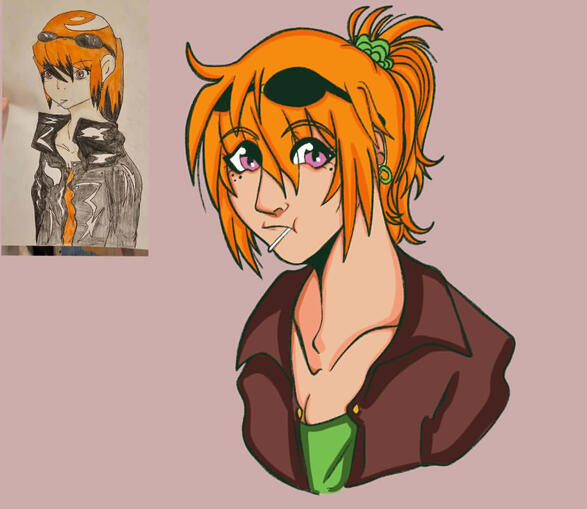 a redraw of a character I made when i was 14 (digital)